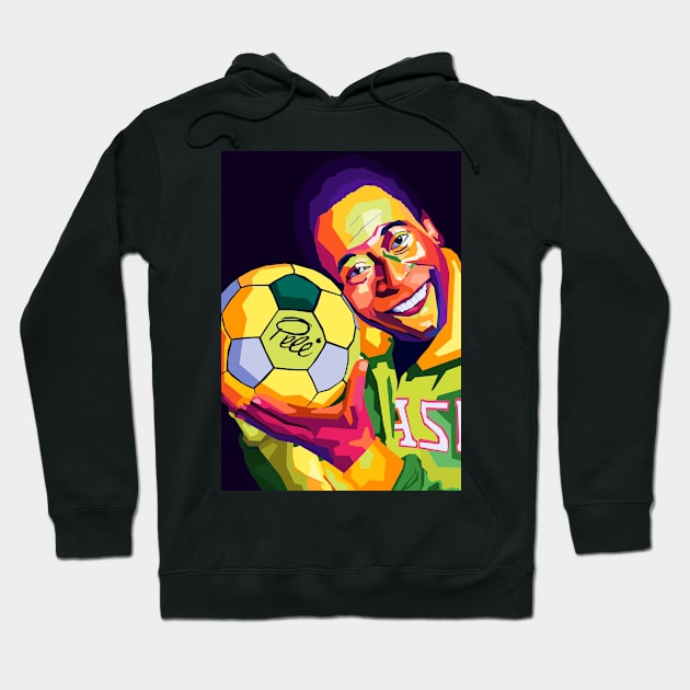 Pele Brazil Legend Hoodie by Zet Art